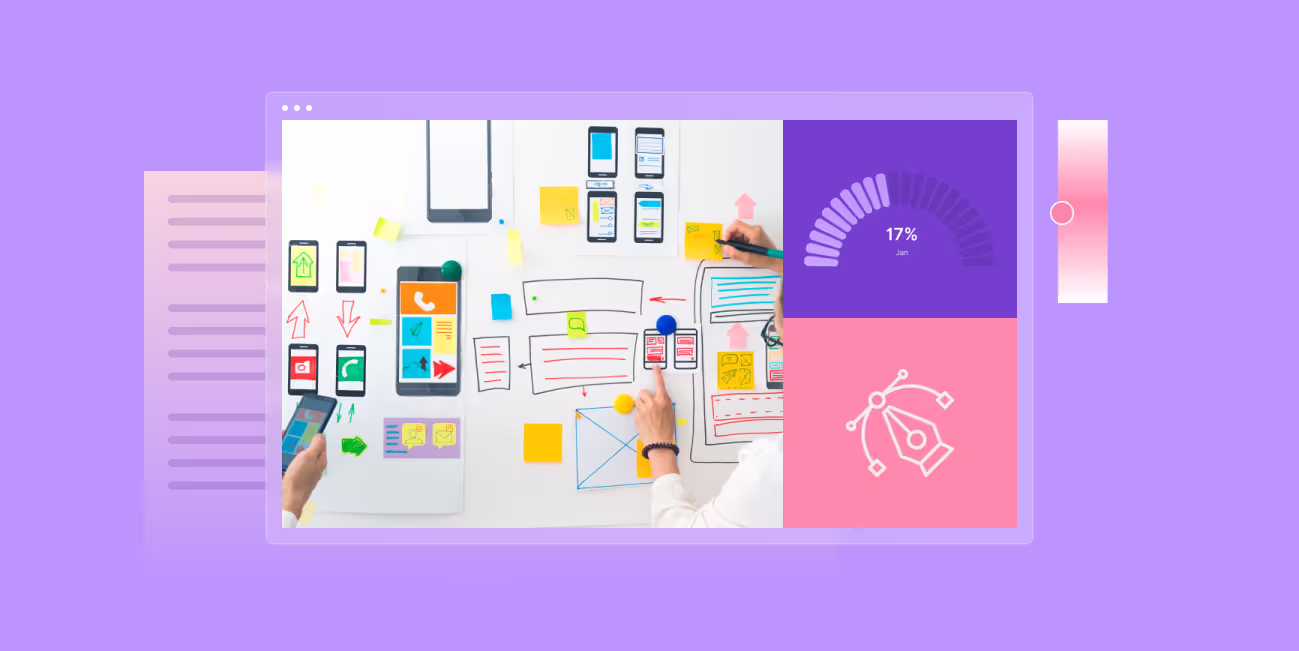 A SaaS dashboard shown before and after a redesign